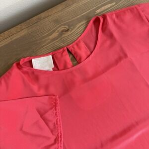 Bobbie Brooks‎ Womens Small Pink Short Sleeve Blouse Top Vintage Shoulder Pads